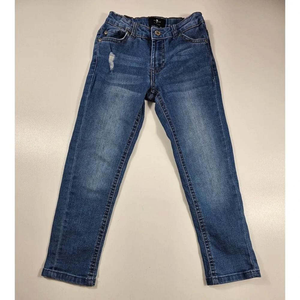 7 for all mankind girls size 8 jeans adjustable waist ankle midrise